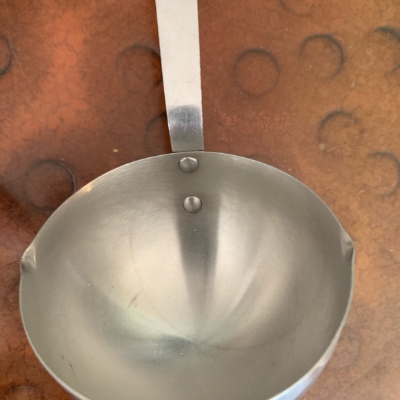 VINTAGE CUTCO 12 13 15 SLOTTED STAINLESS STEEL BROWN HANDLE SERVING SPOON LADEL - Picture 6 of 13